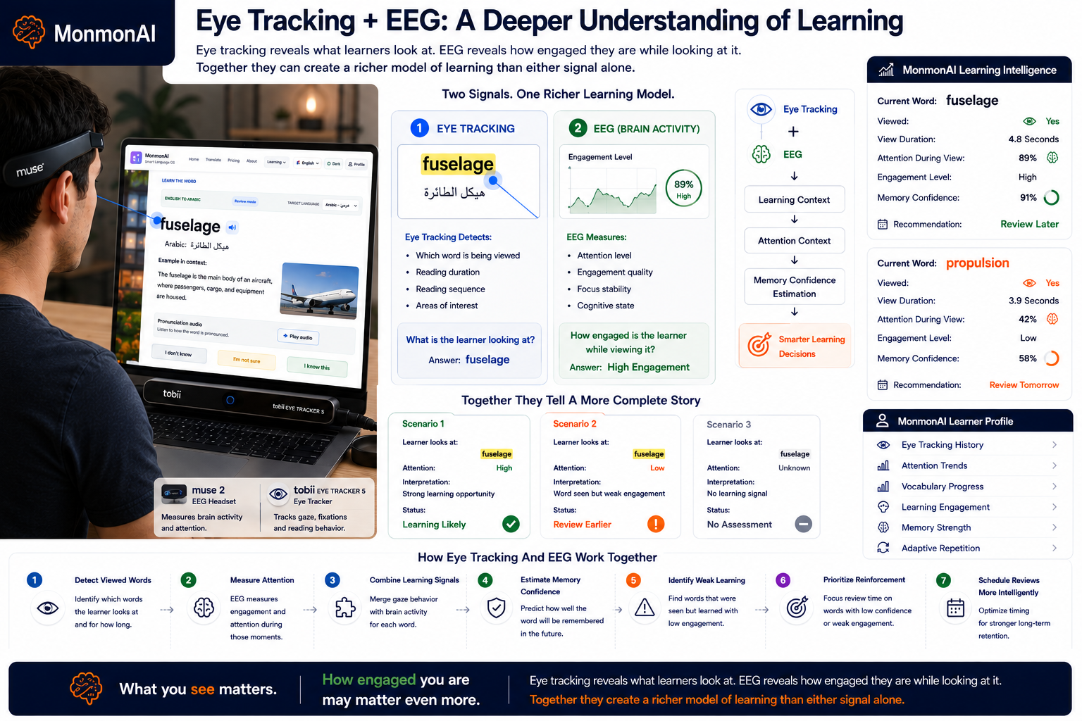 ⁨Eye tracking and EEG learning insights⁩ — MonmonAI